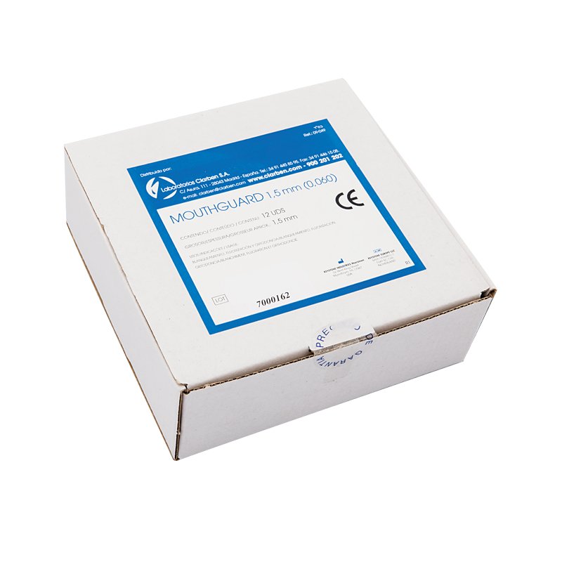Plancha blanqueamiento Mouthguard 1,5 mm - blandas Laboratorios Clarben - Caja de 12 unidades.Cuadradas