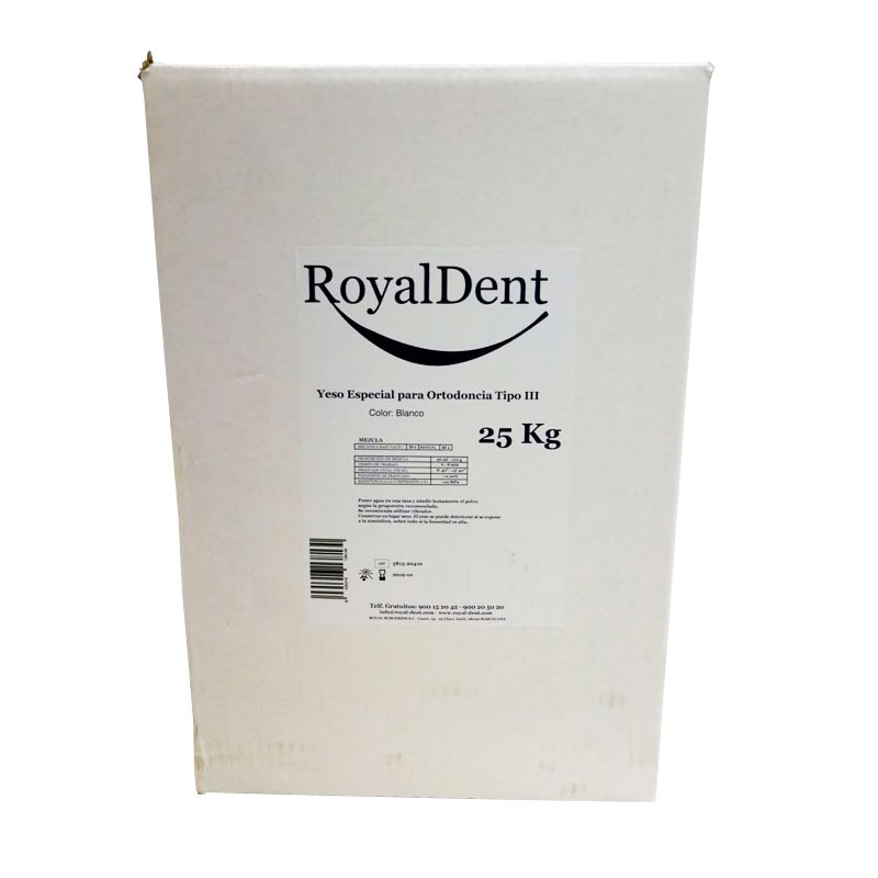 Yeso Ortodoncia Royal Dent 25 kg. Tipo III Royal Dent - Blanquísimo.