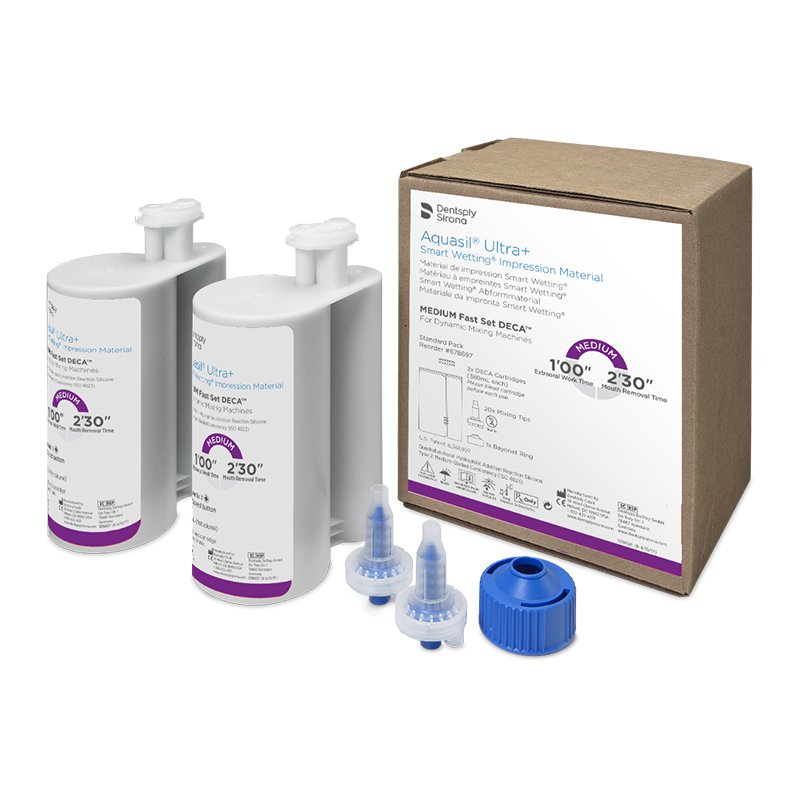 Aquasil Ultra+ Medium DECA Dentsply Sirona - 2 cartuchos de 380 ml. 