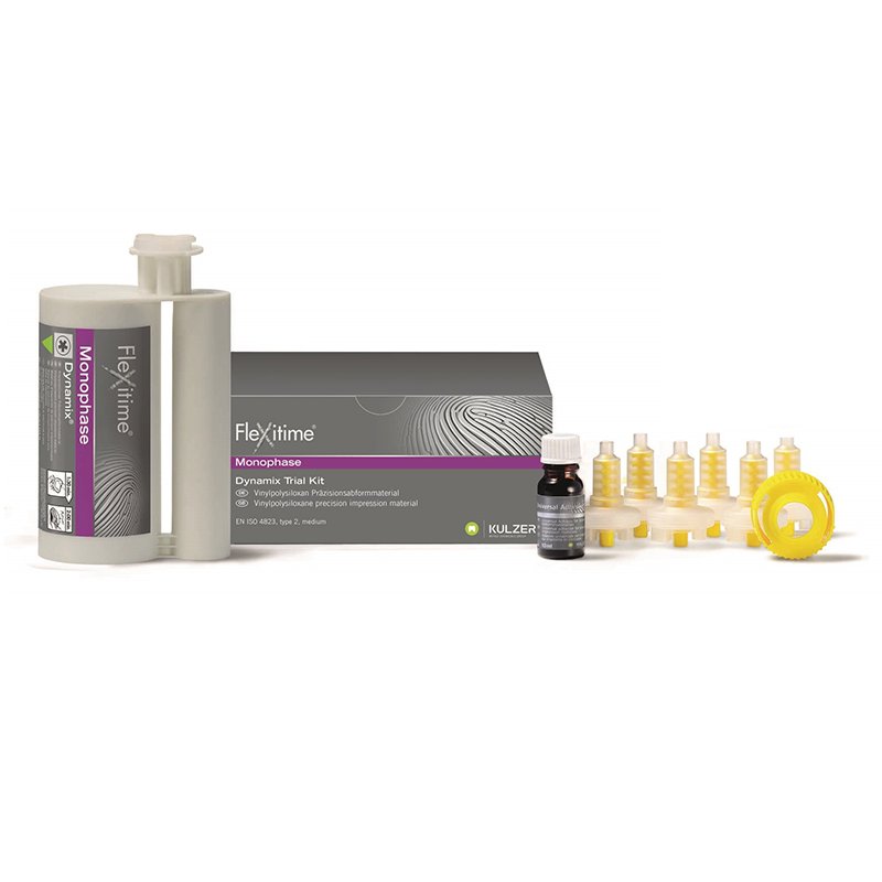 Flexitime Dynamix Kit Heraeus-Kulzer - 380 ml. Putty + 50 ml. Correct Flow + accesorios.