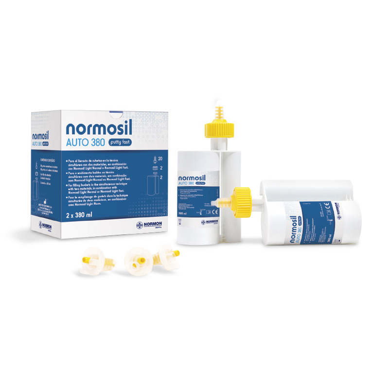 Normosil Auto 380 Laboratorios Normon - FAST 2 cartuchos de 380 ml + 20 puntas mezcladoras + 2 anillos de retención 