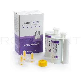 ESTESIL H2TOP MONOIMPLANT Tokuyama -  2 Unidades de 380ml cada una (base + catalizador), 10 puntas de mezcla, 1 anillo de sellado.