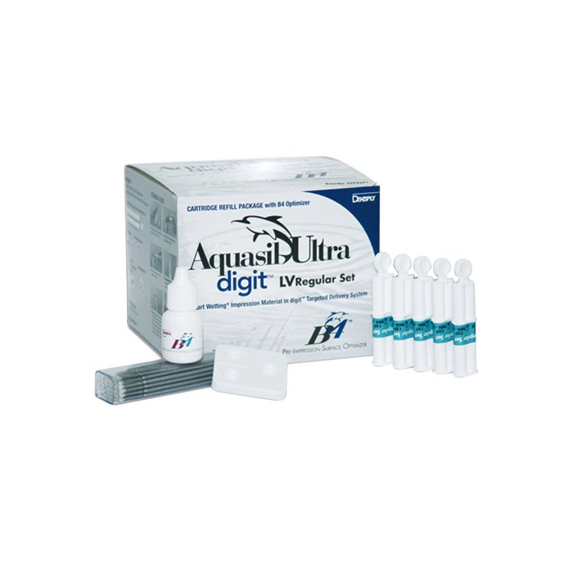 Aquasil Ultra Digit cartucho corto Dentsply Sirona - 50 cartuchos unitdose + 50 mixing tips + 50 intraorales tips.