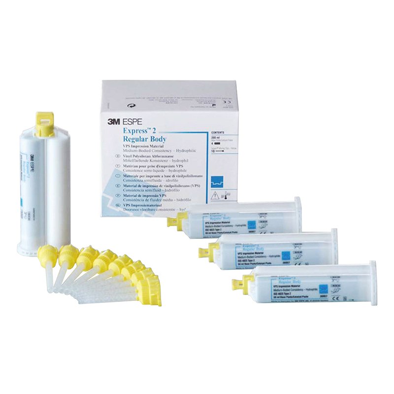 Express 2 silicona fluida Solventum - 4 cartuchos de 50 ml. + 10 puntas de mezcla.