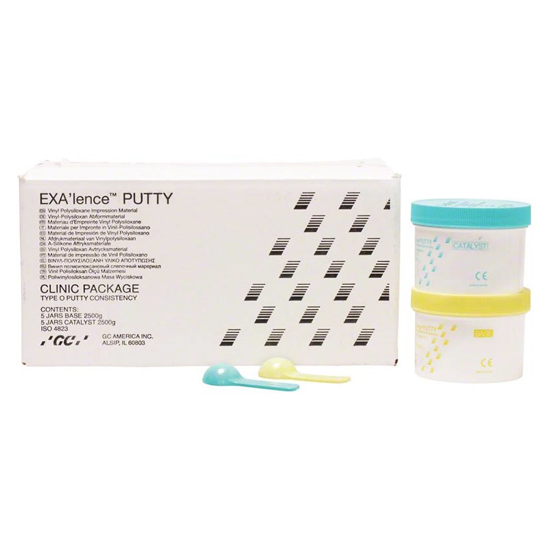 GC EXALence Putty pack ECO GC-Fuji - 5 x 500 g (278 ml) de base + 500 g (278 ml) de catalizador + accesorios