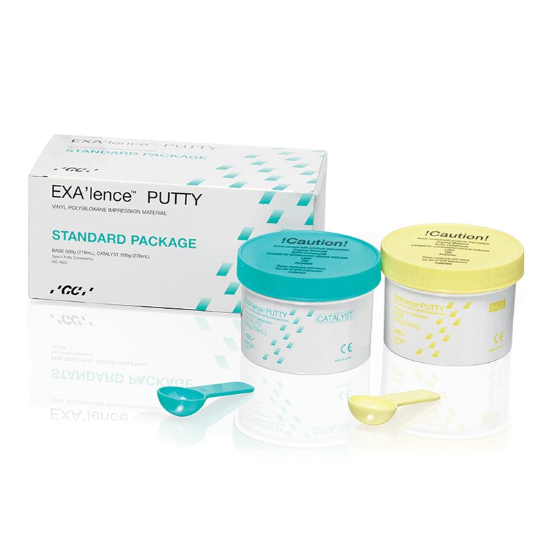 GC EXALence Putty  GC-Fuji - Standard Pack: 500 g (278 ml) de base + 500 g (278 ml) de catalizador + accesorios