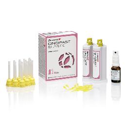 Gingifast elástic Zhermack - 2 Cartuchos de 50 ml. + 1 frasco 10 ml. de separador + 12 puntas mezcladoras amarillas + 12 puntas i