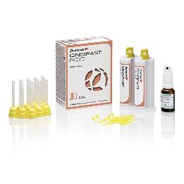 Gingifast Rigid Zhermack - 2 Cartuchos de 50 ml. + 1 frasco 10 ml. de separador + 12 puntas mezcladoras amarillas + 12 puntas i