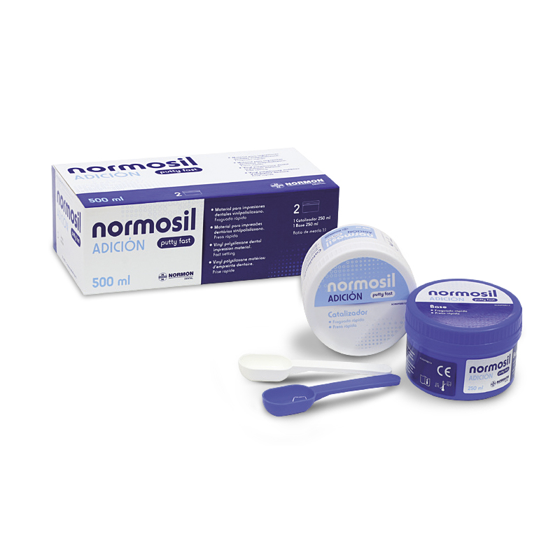 Normosil Adición Putty Laboratorios Normon - 2x250 ml envase con 250 ml de base y 250 ml de catalizador