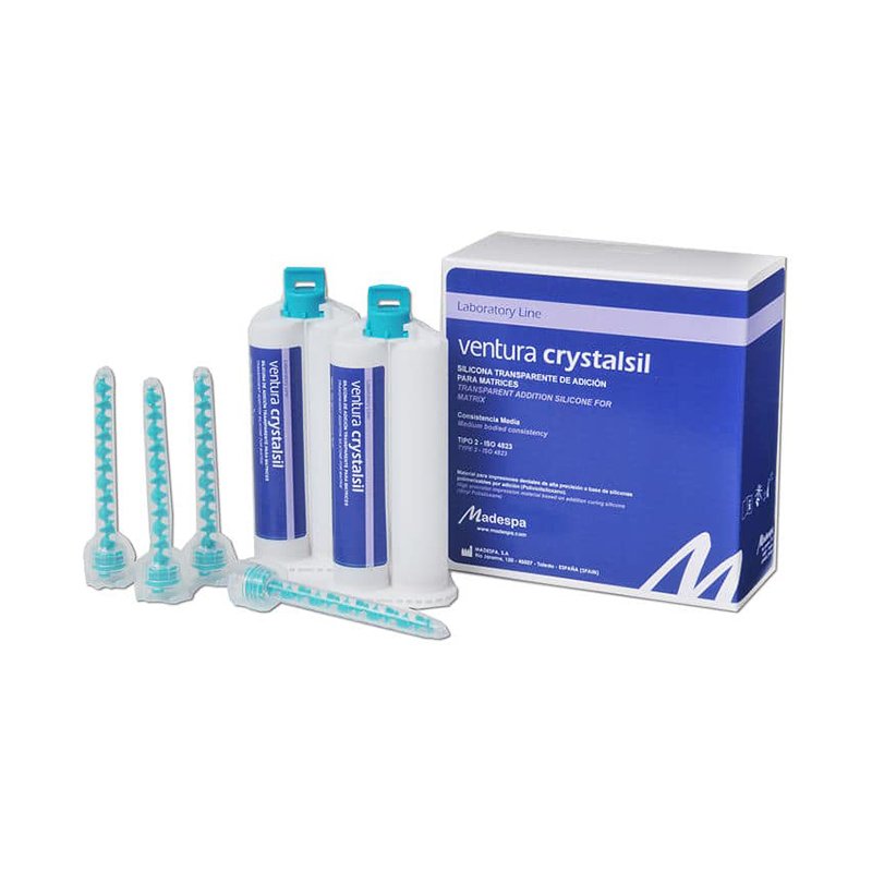 Ventura Crystalsil  Madespa - 2 cartuchos 50 ml + 12 puntas mezcladoras