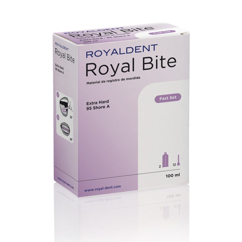 Registro mordida Royal Bite registro de mordida Royal Dent - 2 cartuchos de 50 ml +12 cánulas de mezcla.