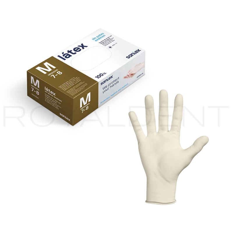 Guantes Látex sin polvo Aql 1.5 Santex - Unidad