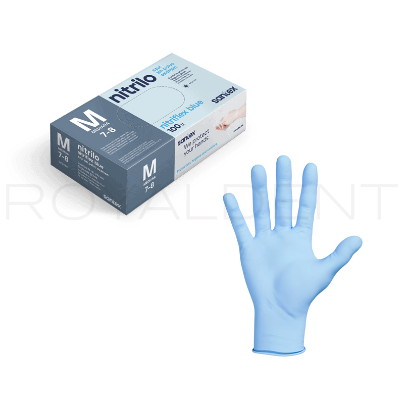 Guantes Nitrilo AQL 1.5 Azul Sanitex - unidad