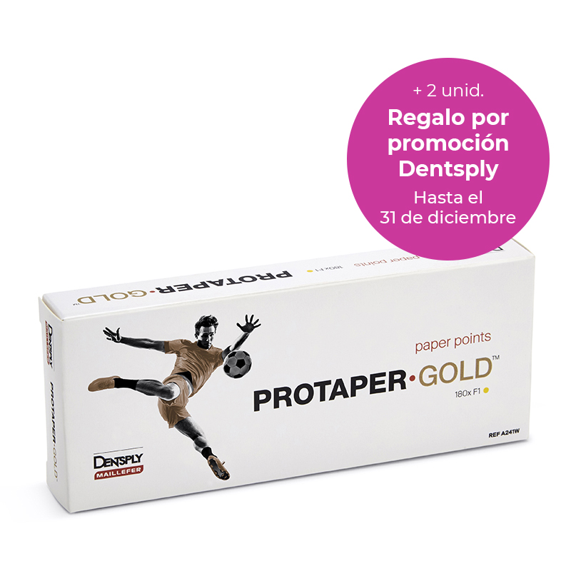 Regalo Dentsply 2 cajas Punta papel Protaper Gold F2 por la compra de 4 cajas  DentsplySirona - 