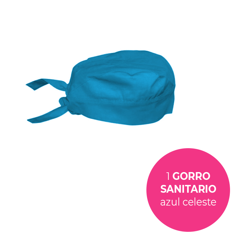 Gratis Gorro Sanitario Azul celeste royal - 