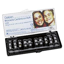 1 caso Roth 0.18 cerámica Laboratorios Clarben - 20 brackets con ganchos en 3,4 y 5