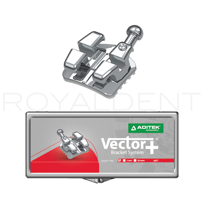 1 caso Brackets Vector+ Bracket Metálico Mbt 0.22 Aditek - 1 caso 20 brackets 3.4.5 con gancho