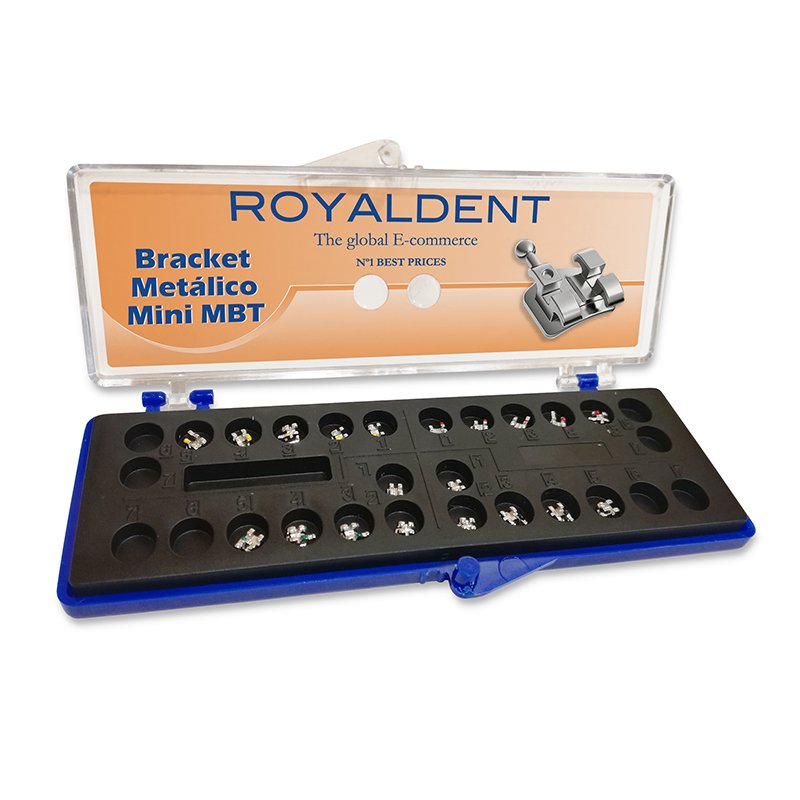 1 caso de Metal Mini MBT 018 20 brackets con bola caninos y premolares Royal Dent - 