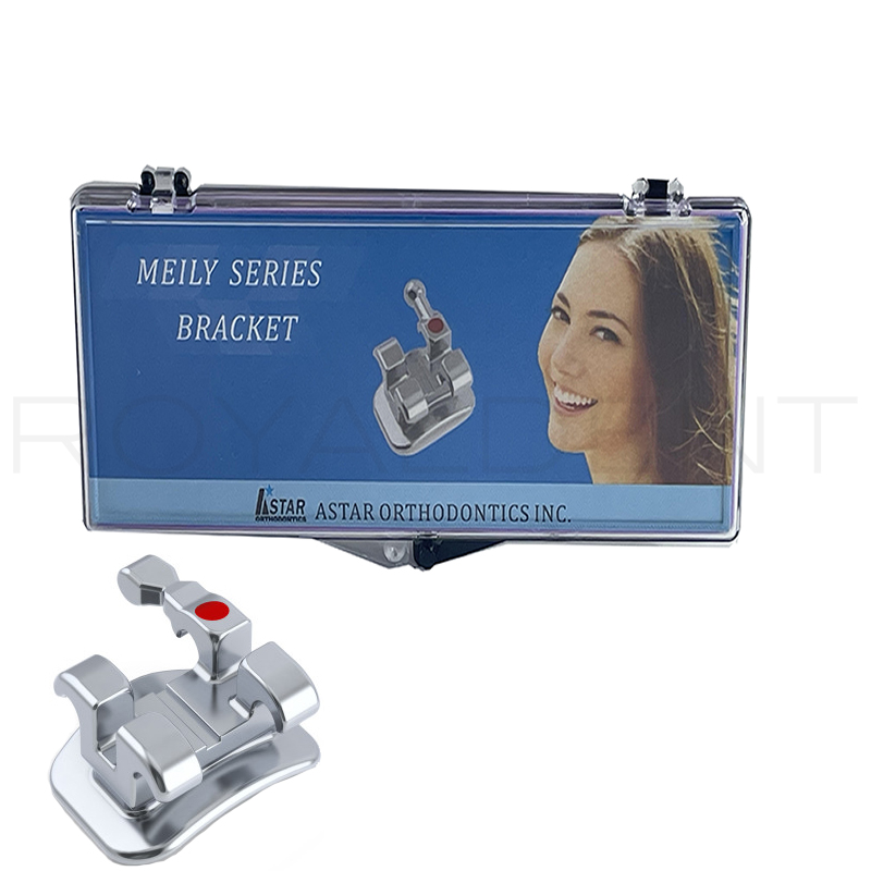 1 Caso de Brackets Meily mini Mbt 0.18 con gancho Astar - 10 caso de 20 brackets