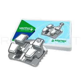 1 caso Brackets Vector+ Bracket Metálico Roth 0.22  Aditek - 1 caso 20 brackets 3.4.5 con gancho