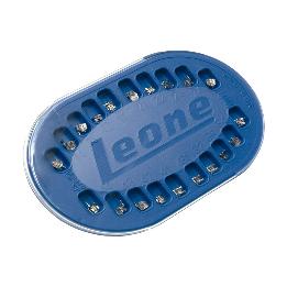 1 caso metal Roth 022  Leone - 20 brackets con bola en caninos y 2º premolares,