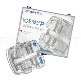 Bracket ICERAM-P Polycrystalino - zafiro Roth 0.22 Orthometric - 1 caso de 20 brackets 3.4.5 con gancho