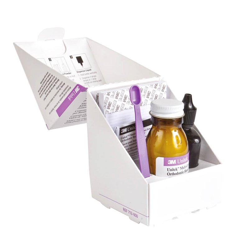 Transbond 712-050 Multi-Cure GI cemento para bandas  Solventum UNITEK - Polvo 35 gr. + Líquido 25 gr. + 1 cucharilla + 2 Blocs de Mezcla