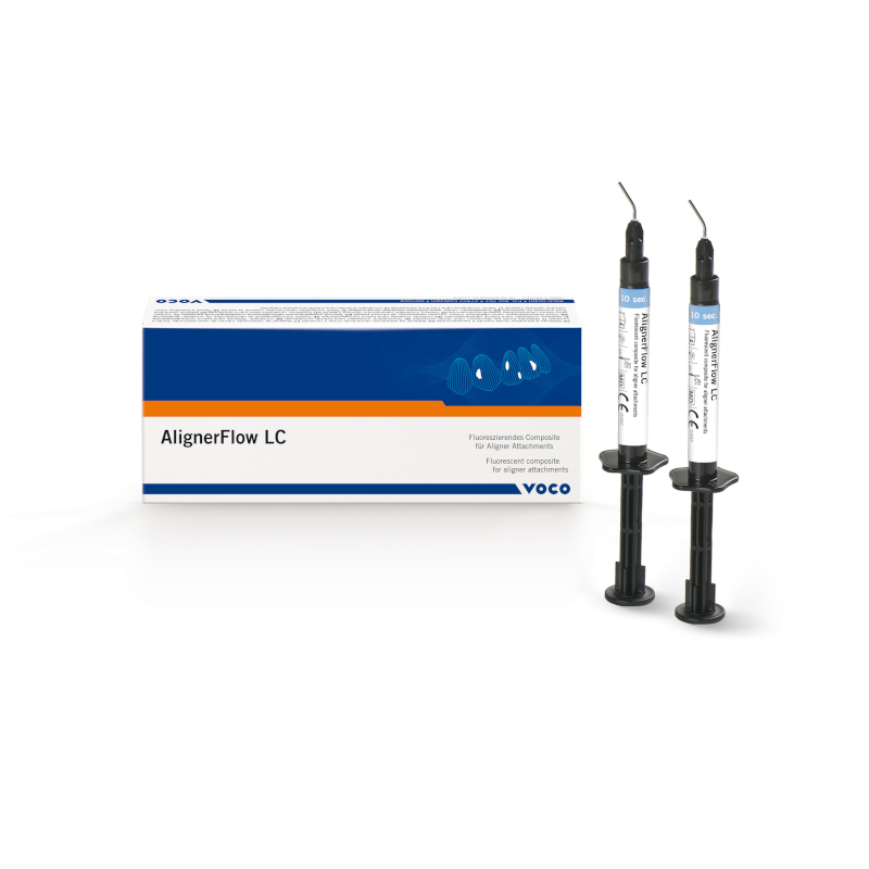 AlignerFlow LC jeringas Composite fluorescente para ataches de alineadores Voco - 2 jeringas de 2 grs.