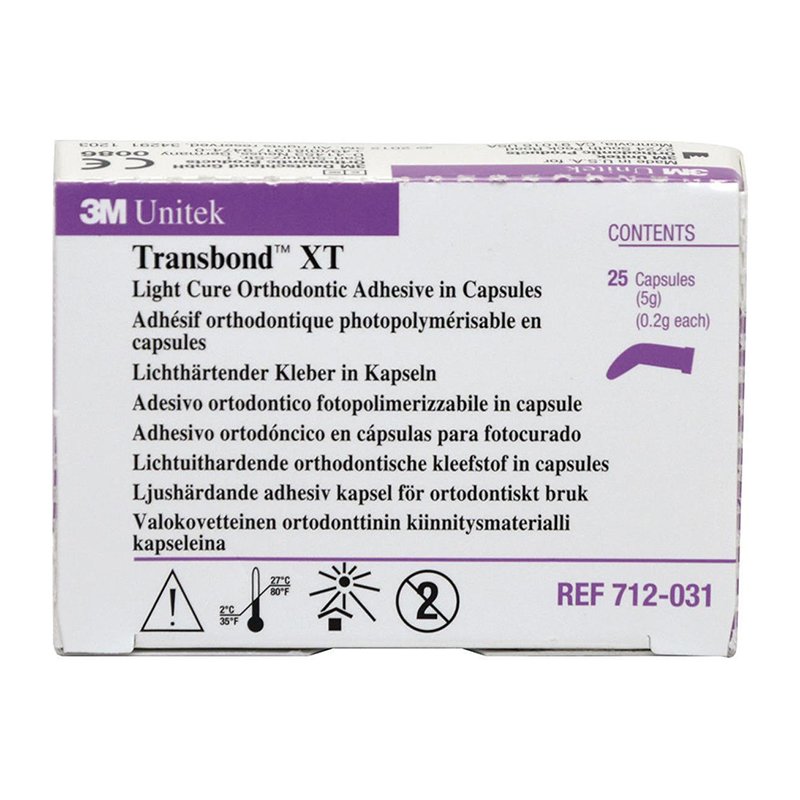 Transbond XT Reposición de cápsulas 712-031 Solventum UNITEK - 1 Estuche de 25 Cápsulas (de 0,2 gr cada una)