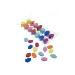 Kit  min-ligaduras coloreadas diámetro 1,3 mm Leone - 840 piezas, 6 mini módulos de 10 ligaduras por 14 colores.