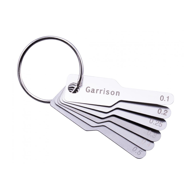 Medidor de espesor para IRP Y Galga FPSGAUGE Garrison - Galga con 6 medidas (0.1, 0.2, 0.25, 0.3, 0.4 y 0.5mm)