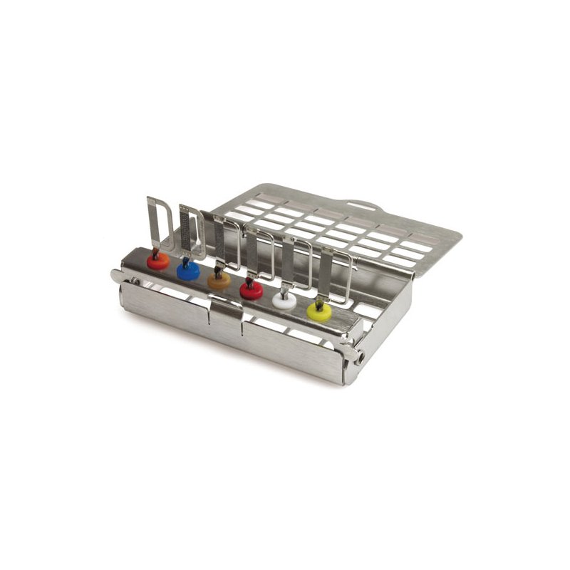 Kit Ortho-Strips doble cara KL-OST400-070 con bandeja Intensiv - Contiene: 6 limas (KL-015/KL-025/KL-040/KL-060/KLOS80C/KL-OSO80P) + mini bandeja. 