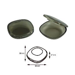 Cajas para ortodoncia Cuadradas translúcidas negras 070620 Mestra - Caja de 5 unidades.