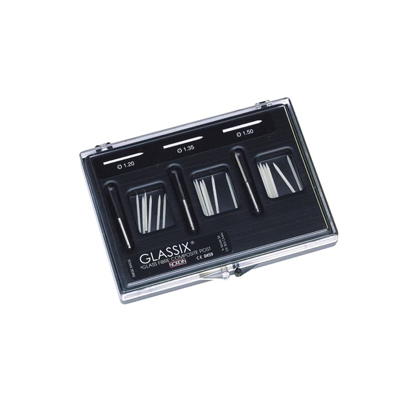 Glassix kit - 02-001 Nordin - Contiene:18 unidades en tres diámetros + 3 taladros. Medidas Nr 2 – Ø 1.20 Nr 3 – Ø 1.35 Nr 4 – Ø 1.