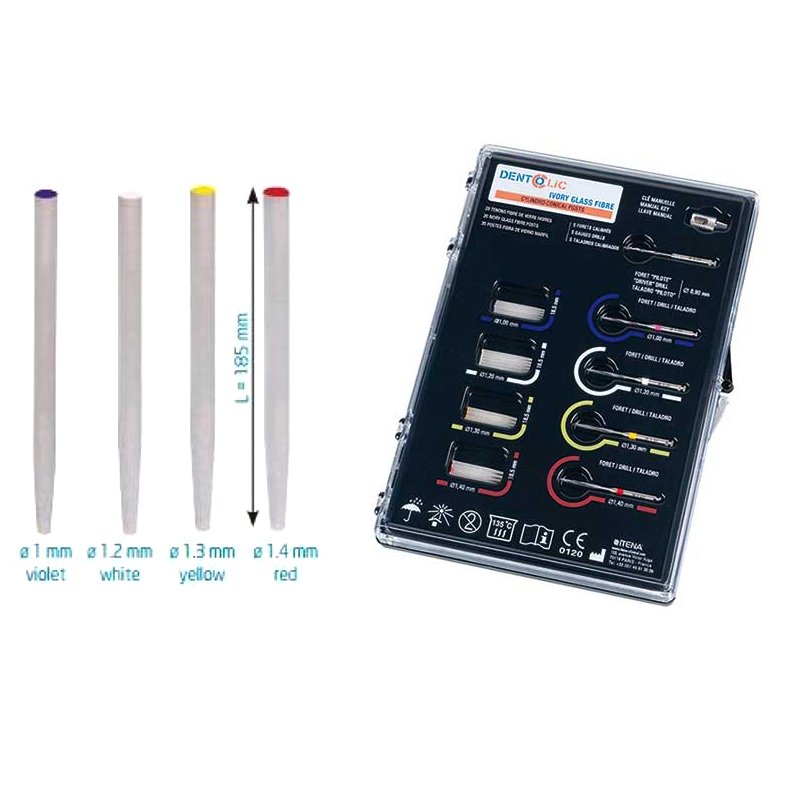 Dentoclic fibra de vidrio translucidos  Itena - Caja de 5 unidades.