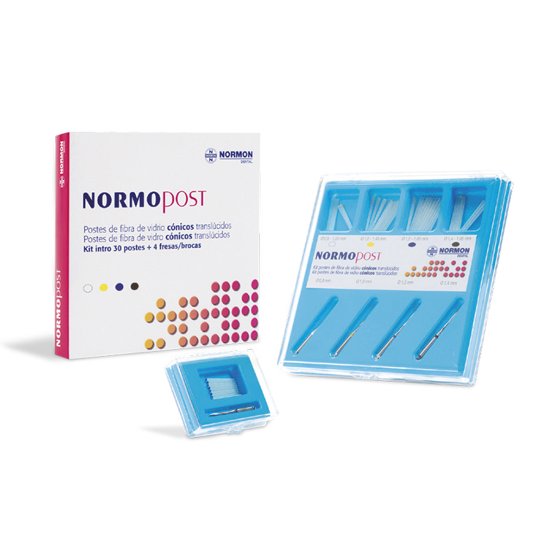 NORMOPOST KIT INTRO CILÍNDRICO Laboratorios Normon - Contenido: 30 postes + 4 fresas