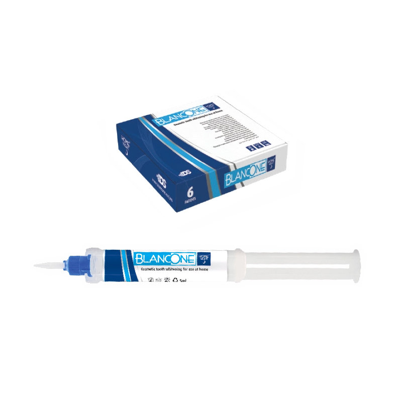 Blancone Home Night Multi. PPeróxido de carbamida 12% (HP 4.20%) + 0.5% HAP Laboratorios Inibsa - 6 Jeringas de 5 ml. + Accesorios. ara los que quieren mejorar el blanco de sus dientes  reduciendo el riesgo de sensibilidad y dolor