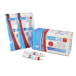 BLANCONE TOUCH - 5067 en clínica, peróxido de carbamida - 16% Inibsa - contiene 3 tratamientos con - 1 jeringa 3ml gel blanqueador + 1 jeringa 1ml gel activador.