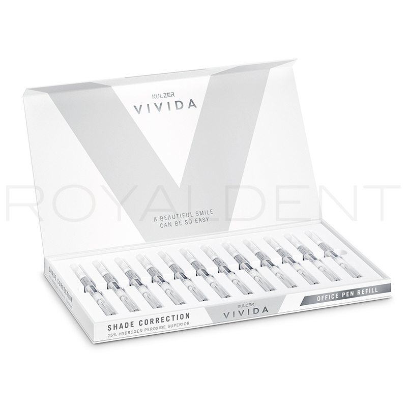 Blanqeuamiento Kulzer Vivida Office Kit peróxido de hidróxido al 25% Pack ECO Kulzer - Contenido: 12 jerimgas de 2 ml.