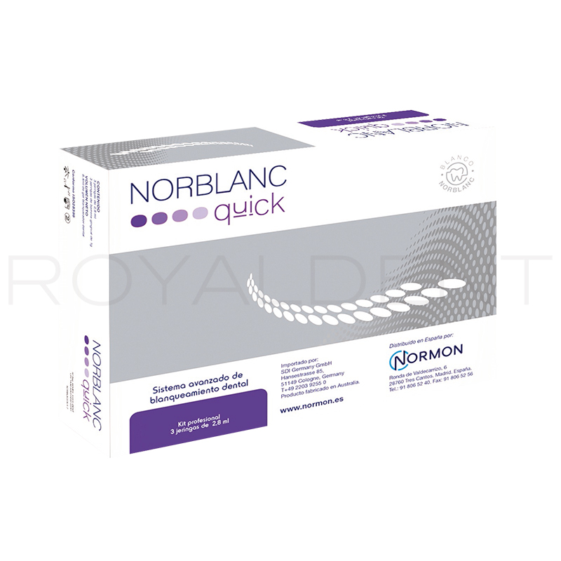 NORBLANC QUICK 3 JER 2,8 ML C.N. 071246 Laboratorios Normon - Contiene: 3 jeringas de 2,8 ml.