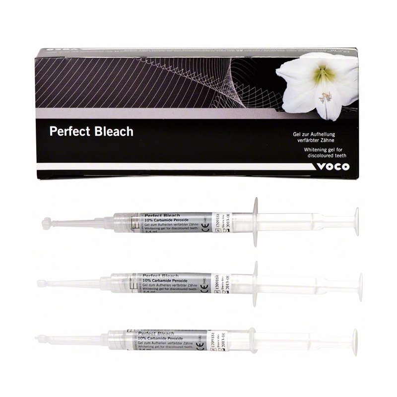 Perfect Bleach Peróxido de Carbamida reposición Voco - 3 jeringas de 2,4 ml.