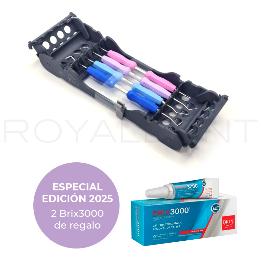 Kit cucharillas para tratamiento de caries, Incluye 2 BRIX 3000 Gel Enzimático Deppeler -      Excavadora redonda pequeña CircleEX EL31X + ADEP RS     Excavadora en forma de seta OddJobEx ART1+ADEP V     Excavadora pequeña en forma de lágrima DropEx EL09+ADRP BC     Restaurador Espátula – 