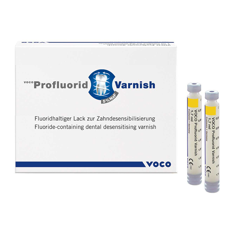 Profluorid Varnish melón,  Laca con fluoruros  Voco - 5 carpules 1,7 ml.