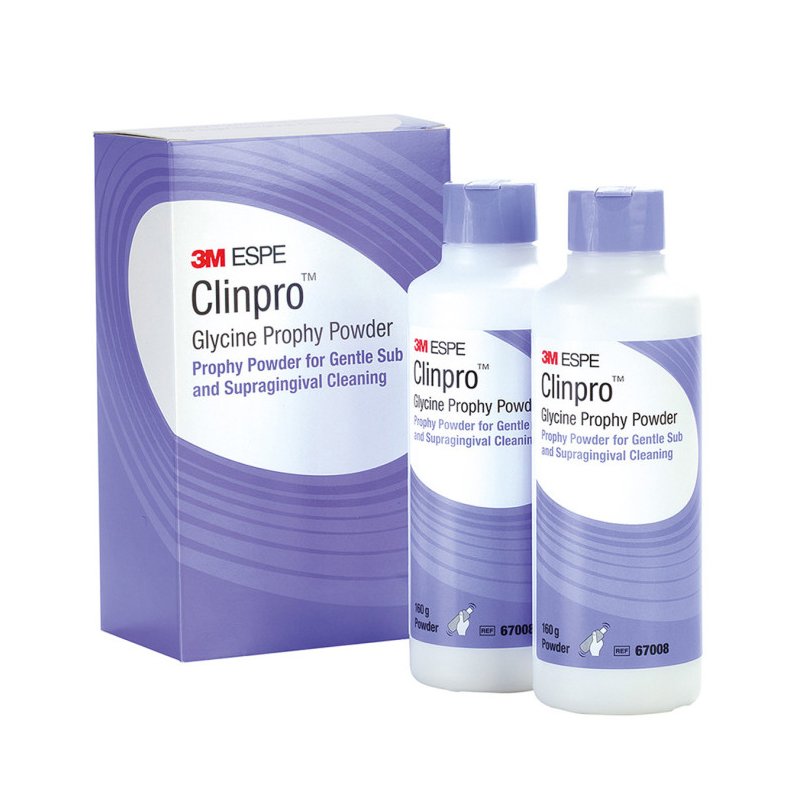Clinpro Glycine Prophy Polvo 67008  Solventum - 2 botellas de 160 grs.
