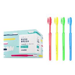 Cepillos de dientes manual con gel RUSH BRUSH Cavex - 1 Caja de 100 unidades
