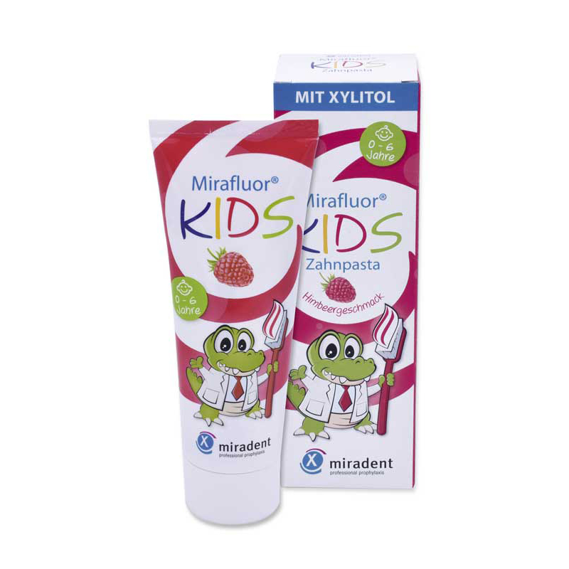 Pasta de dientes para niños Mirafluor Kids con flúor y xilitol Hager & werker - Tubo de 75ml