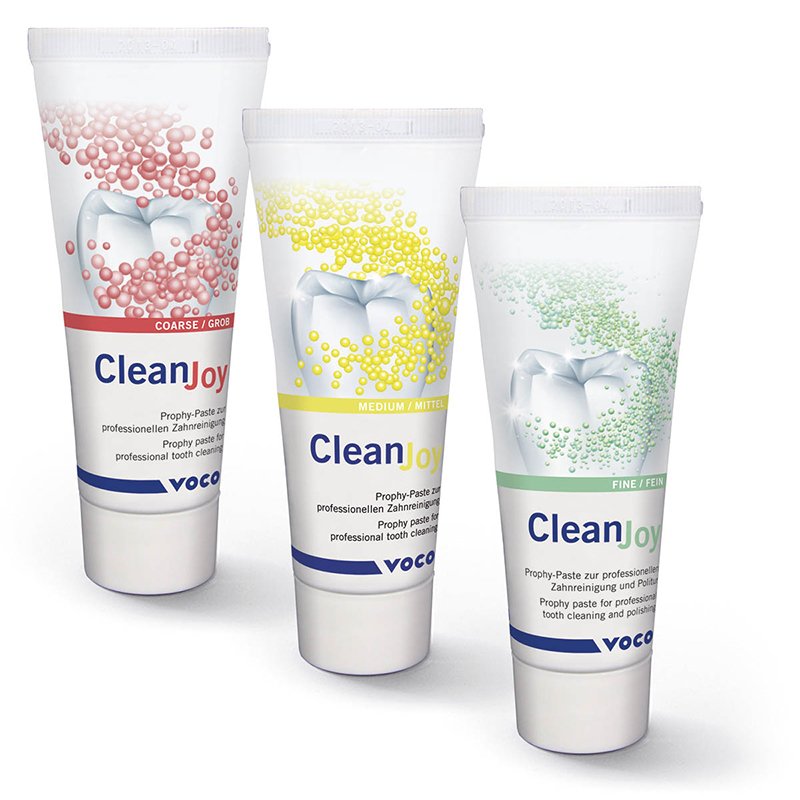 CleanJoy  Voco - Pasta profiláctica para la limpieza dental profesional y pulido. Tubo de 100 grs.