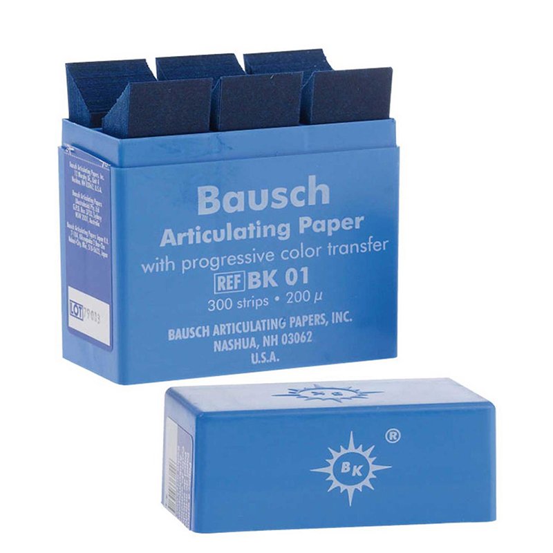 BK-01 azul 200μ papel articular Bausch - 300 unidades.