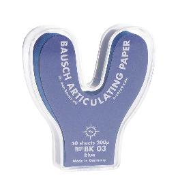 Bk-03 Papel articular azul en herradura Bausch - 200 μ. 50 unidades.