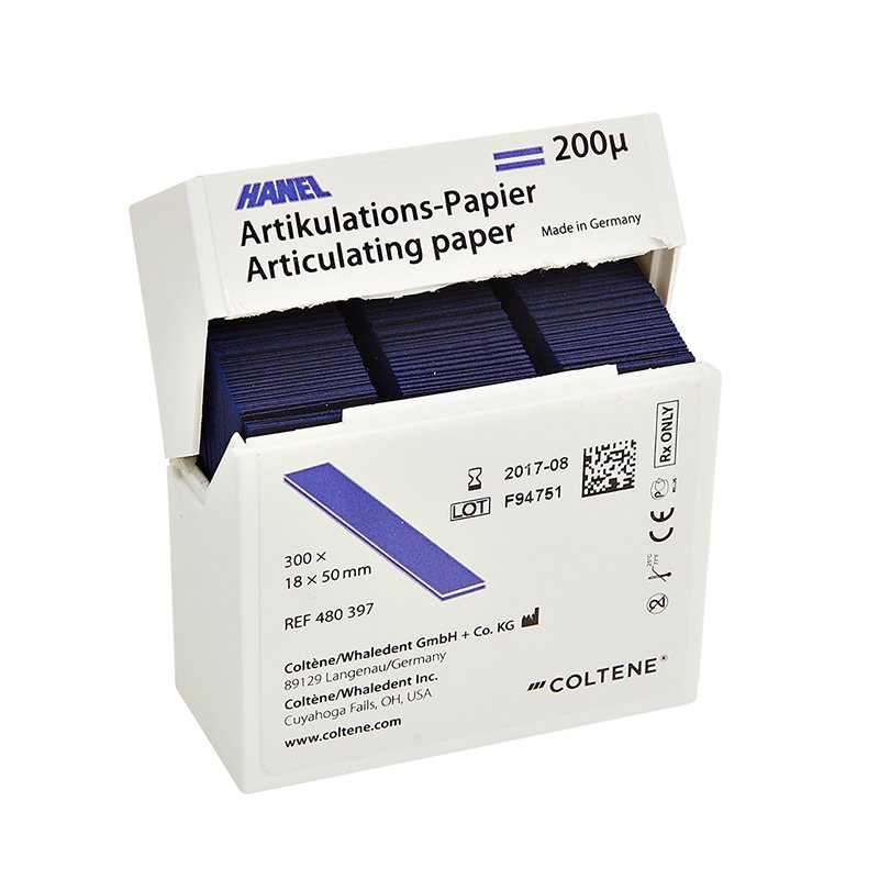 Papel articular 200micras azul/azul 480397 Hanel Roeko - Caja de 300 unidades